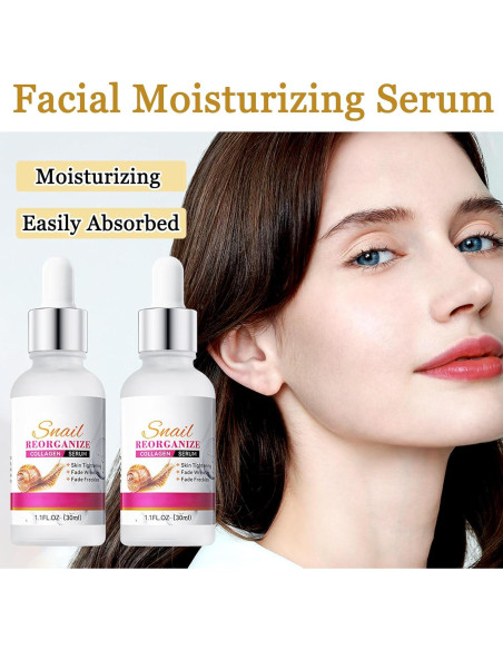 Suero Facial Hidratante XMXueMei 30ml - 2PCS Caracol