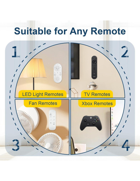 Soporte Magnético Autoadhesivo para Control Remoto Vaszu - 6 Unidades