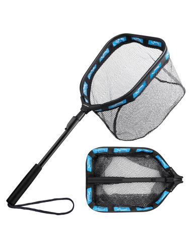 Red de Pesca Flotante PLUSINNO 30 cm Azul Plegable y Ligera