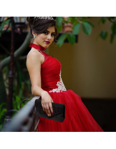 Bolso de Noche BBjinronjy para Mujeres - Terciopelo Plisado 2