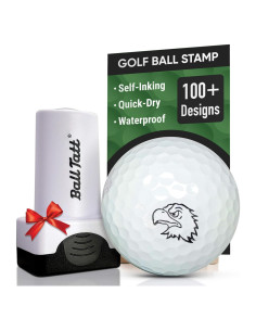 Sello de Pelota de Golf Ball Tatt - Autoinking, Secado Rápido, 5.3x2.5 cm