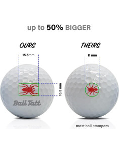 Sello de Pelota de Golf Ball Tatt - Autoinking, Secado Rápido, 5.3x2.5 cm 2