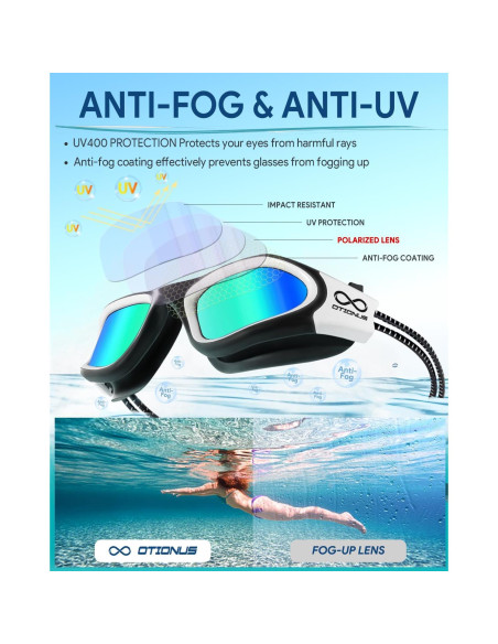 Gafas de natación Otionus polarizadas HD para adultos