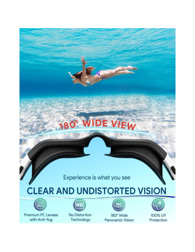 Gafas de natación Otionus polarizadas HD para adultos