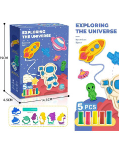 Conjunto de Masa de Color Dinosaurios Yunerkita 23 Piezas 2