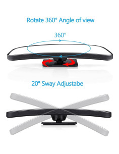 Espejo de Punto Ciego LIBERRWAY Ajustable Convexo 2 Piezas 2