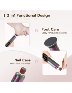 Removedor de Callos Eléctrico Cesekao Gris Oscuro, 9 Velocidades 2