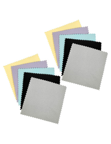 10 Paños de Limpieza de Joyería Microfibra Premium 8x8cm