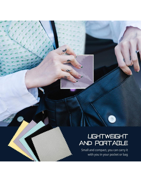 10 Paños de Limpieza de Joyería Microfibra Premium 8x8cm