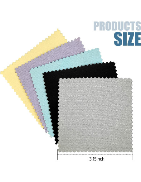 10 Paños de Limpieza de Joyería Microfibra Premium 8x8cm
