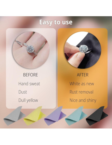 10 Paños de Limpieza de Joyería Microfibra Premium 8x8cm