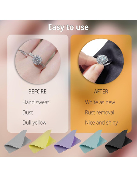 10 Paños de Limpieza de Joyería Microfibra Premium 8x8cm