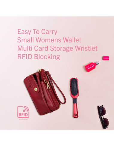 Billetera Cruzada Mundi Jacqui RFID para Mujeres - Cuero Vegano Negro