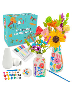 Kit de Manualidades FTBox Ramo de Flores de Fieltro 6-12 Años