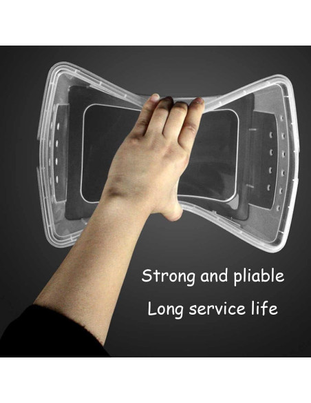 Caja de Alimentación para Reptiles Kathson 26x18cm 2PCS Negra