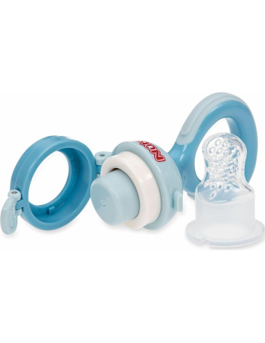 Alimentador de Primer Comida Nuby Twist n' Feed 2 Piezas Aqua Azul