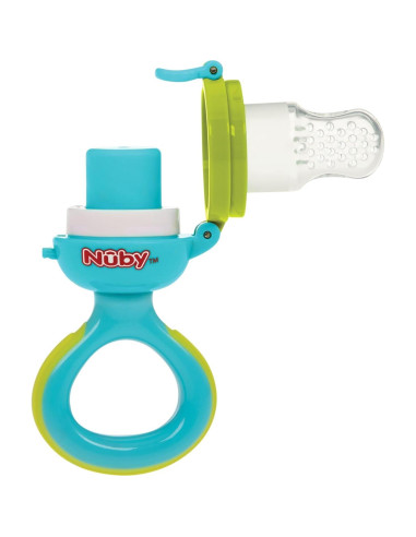 Alimentador de Primer Comida Nuby Twist n' Feed 2 Piezas Aqua Azul