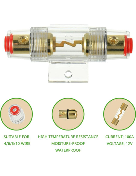 Soporte de Fusible AGU SIGANDG 100A Impermeable para Coche