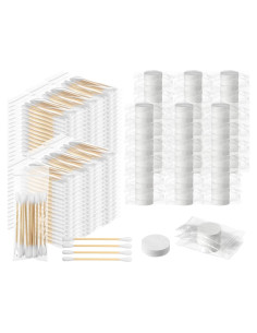 500 Hisopos de Algodón y 100 Toallas Comprimidas Viaje