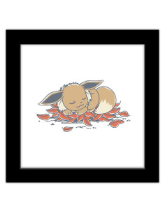 Arte de Pared Gallery Pops Pokémon Eevee 30.48x30.48cm Marco Negro