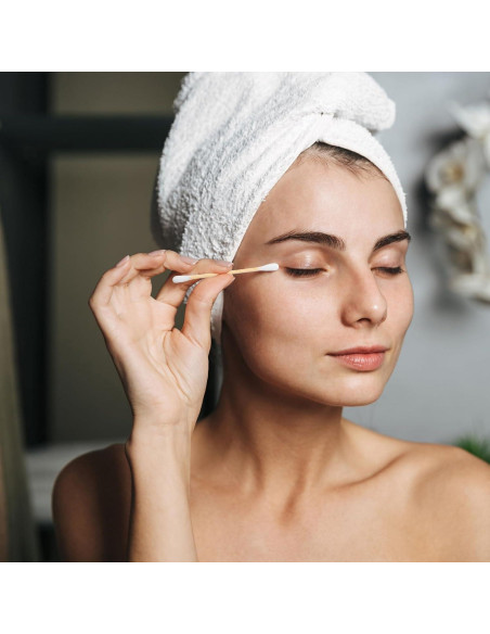 500 Hisopos de Algodón y 100 Toallas Comprimidas Viaje