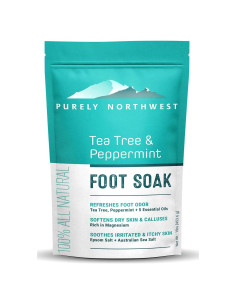 Baño de pies Purely Northwest 0.45 kg con aceite de árbol de té
