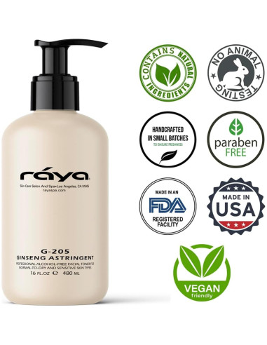 Tónico Facial Astringente RAYA Ginseng 473 ml - Ácido Glicólico