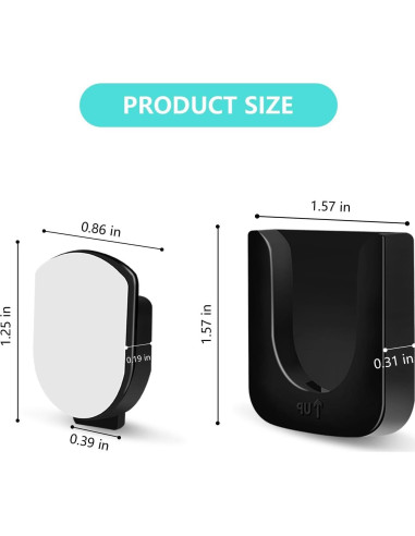Soporte Magnético para Control Remoto GUZE-US 4 Piezas Negro