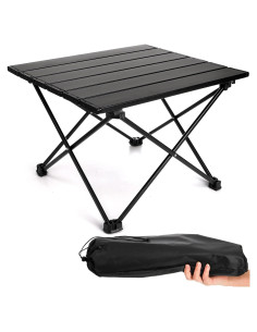 Mesa Plegable SOUJOY para Camping y Playa, Aluminio 39.37x29cm