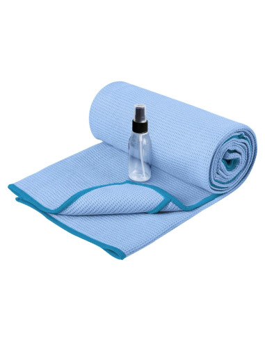 Toalla de Yoga Heathyoga Antideslizante 183x66cm Microfibra Azul