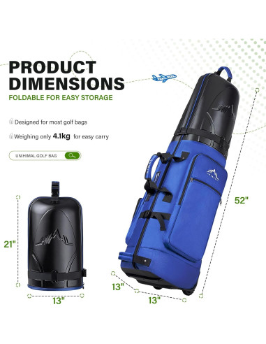 Bolsa de Viaje para Golf UNIHIMAL GTB01 129 cm con Ruedas