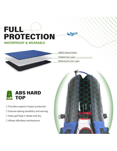 Bolsa de Viaje para Golf UNIHIMAL GTB01 129 cm con Ruedas