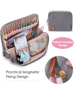 Juego de Ganchillos MYBAGZING 82 Piezas con Estuche Ergonómico 2