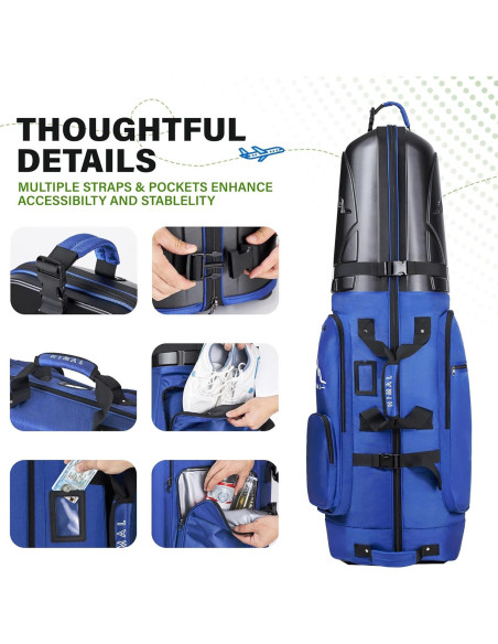 Bolsa de Viaje para Golf UNIHIMAL GTB01 129 cm con Ruedas