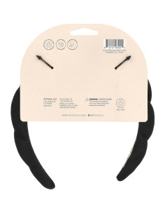 Diadema Kitsch para Lavar la Cara - Tela Reciclada, Negra 2