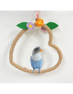 Columpio de Cuerda para Aves La La Pet - 16 cm con Gancho 2