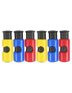 Juego de 6 Clips para Bolsas de Pan Antideslizantes - Rojos, Azules y Amarillos