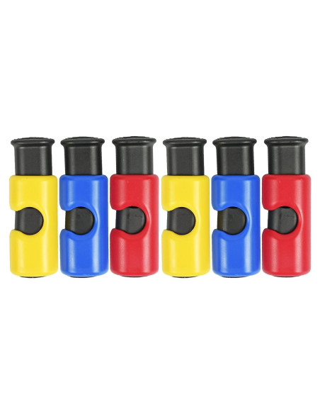 Juego de 6 Clips para Bolsas de Pan Antideslizantes - Rojos, Azules y Amarillos