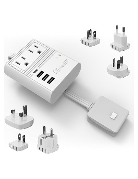 Adaptador de Enchufe de Viaje OREI M8 Max 3 USB 18W USB-C