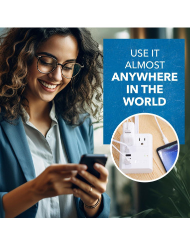 Adaptador de Enchufe de Viaje OREI M8 Max 3 USB 18W USB-C