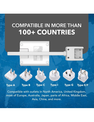 Adaptador de Enchufe de Viaje OREI M8 Max 3 USB 18W USB-C