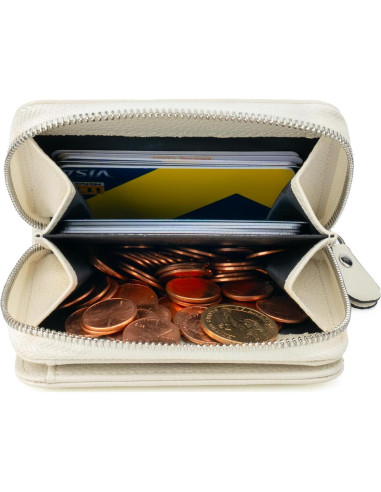 Billetera Pequeña Mujer XINNSTAR Cuero Genuino RFID 11x9 cm