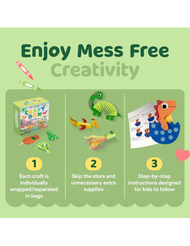 Caja de Manualidades Dinosaurios Mumaloo - 10 Proyectos Creativos