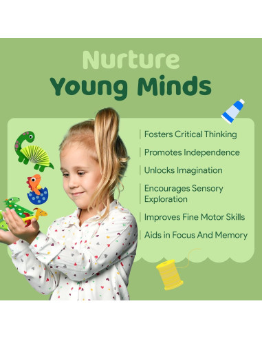 Caja de Manualidades Dinosaurios Mumaloo - 10 Proyectos Creativos