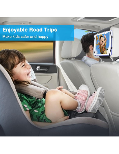 Soporte de Tableta para Coche BIGASUO 2 Pack Ajustable