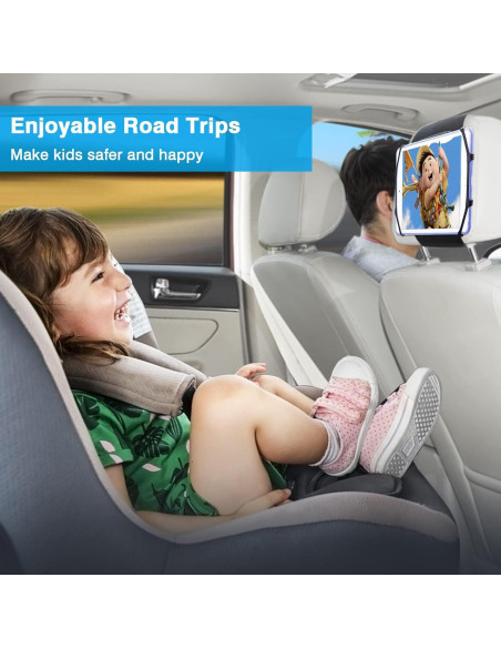 Soporte de Tableta para Coche BIGASUO 2 Pack Ajustable
