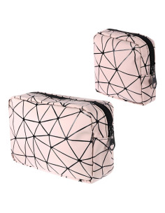 Juego de 2 Bolsas de Almacenamiento para Toallas Sanitarias Rosa