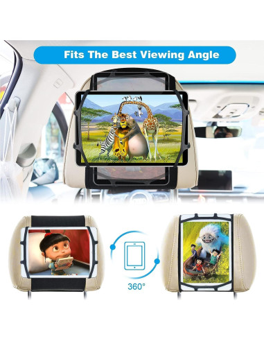 Soporte de Tableta para Coche BIGASUO 2 Pack Ajustable