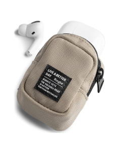 Bolsa Mini Pouch Ringke Beige para Auriculares Inalámbricos