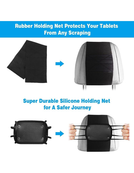 Soporte de Tableta para Coche BIGASUO 2 Pack Ajustable